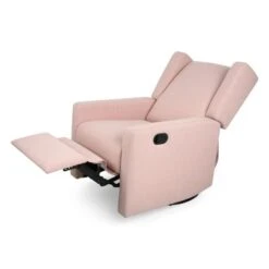 Hounker Contemporary Upholstered Swivel Recliner By Christopher Knight Home - Blush+Black -Baxton Acme Shop 5631da9d e7e4 4675 8b30 5ea4b18110ad