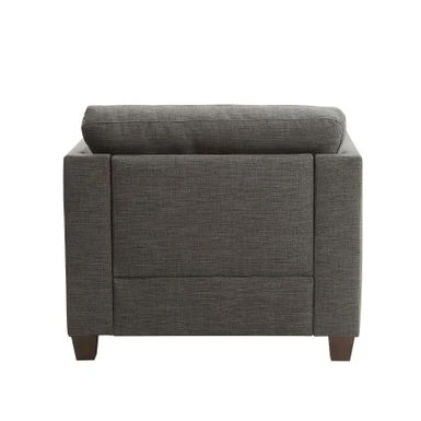 ACME Laurissa Chair W/3 Pillows, Light Charcoal Linen 7 ACME Laurissa Chair W/3 Pillows, Light Charcoal Linen - Image 5