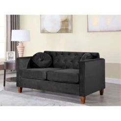 Lowery Kitts Velvet Classic Chesterfield Living Room Set - Green -Baxton Acme Shop 57504e2a 071b 4b2b b38b 61ce7ab726af