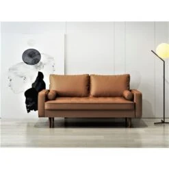 US Pride Matton Faux Leather Mid-century Modern Living Room Set-Loveseat And Sofa - White -Baxton Acme Shop 57a56d95 03db 417c a8c1 f144adf83382