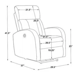 29.5'' Wide Manual Glider Standard Recliner - Black -Baxton Acme Shop 5819a19e 7054 48f4 b9e5 044a4aff2610