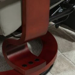 HomCom Faux Leather Adjustable Manual Swivel Base Recliner Chair With Comfortable And Relaxing Footrest - Brown -Baxton Acme Shop 582897c2 6d08 4ed4 b0fe 5941bf1d63a0