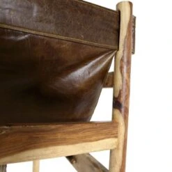 Handmade Wanderloot Genoa Solid Sheesham And Leather Sling Chair (India) - Indian Rosewood -Baxton Acme Shop 588f0347 ad37 41c5 97e1 456ddd72ac67