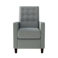 Copper Grove Linen Button Tufted Push Back Recline - Heather Grey -Baxton Acme Shop 5902f514 17b1 4c6e 9abf b956b1c57d18
