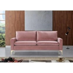 Macus Velvet 2 Piece Living Room Set Sofa And Loveseat - Grey -Baxton Acme Shop 5b43557b 6446 48dc a870 a9d059b52224