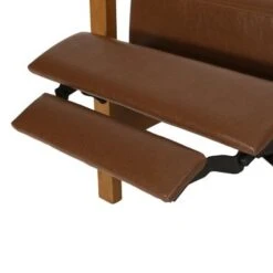 Munro Channel Stitch Pushback Recliner By Christopher Knight Home - Teak + Navy Blue -Baxton Acme Shop 5b68aca7 2d34 4640 a681 75c3a7290130