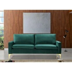 Shumpert 76.8'' Velvet Square Arm Sofa - Yellow 23 Shumpert 76.8'' Velvet Square Arm Sofa - Yellow -Baxton Acme Shop 5bab3616 b866 4a95 96e7 a5e6f031790b