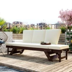 Clihome Outdoor Wooden Adjustable Daybed Sofa Chaise Lounge With Cushions - Beige 30 Clihome Outdoor Wooden Adjustable Daybed Sofa Chaise Lounge With Cushions - Beige -Baxton Acme Shop 5bd3c476 93ac 40e4 93e5 a1945a64ff5e