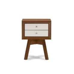 Urban Designs 24-Inch Warwick Modern Accent Table And Nightstand - White -Baxton Acme Shop 5c054351 3808 429a bbfc 5e12e580c1a5