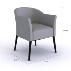 Carson Carrington Augustenborg Fabric Arm Chair - Beige/Espresso -Baxton Acme Shop 5c3db41f 74e3 4a60 8134 1b492243f2ab