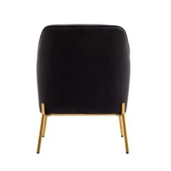 Porthos Home Kori Accent Chair, Velvet Upholstery, Gold Chrome Legs - Blue -Baxton Acme Shop 5c5d9938 62ed 4ef6 87dc fcdebd31259a