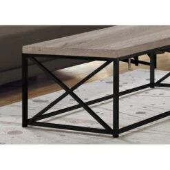 Coffee Table/ Accent/ Cocktail/ Rectangular/ Living Room/ 44"L/ Metal/ Laminate/ Beige/ Black/ Contemporary/ Modern -Baxton Acme Shop 5ca09d51 7b5c 4114 8eb2 56ced8f4a3e1