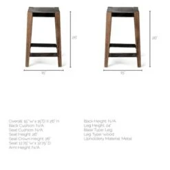 Nell Black Metal Seat & Foot Rest W/Medium Brown Solid Wood Legs Counter Stool - Brown - Medium 15 Nell Black Metal Seat & Foot Rest W/Medium Brown Solid Wood Legs Counter Stool - Brown - Medium -Baxton Acme Shop 5ceb995a 6971 439b 9c2a 237caf72e4a0
