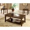 Solid Wood Coffee & End Tables Set, Dark Brown, Pack Of 3 - Wood 2 Solid Wood Coffee & End Tables Set, Dark Brown, Pack Of 3 - Wood -Baxton Acme Shop 5e4f512d f354 4ea4 8251 029683affd74