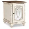 White/Brown Realyn Chair Side End Table -Baxton Acme Shop 5f9d99be 2394 4248 a619 508a3c68ccc6