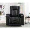 Electric Power Recliner Chair With USB Ports And Cup Holders - Black