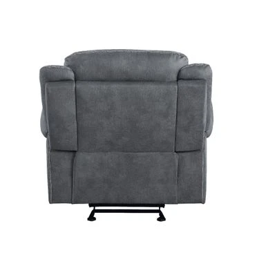 Velvet Upholstered Glider Recliner - Grey 12 Velvet Upholstered Glider Recliner - Grey - Image 10