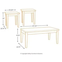 Warm Brown Theo Occasional Table Set (3/CN) -Baxton Acme Shop 60dc4a1a b004 46c0 8e4d 0af3f3b803e2