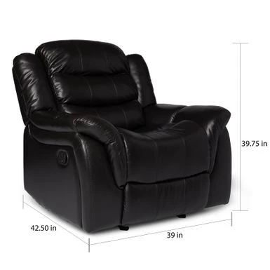 Hawthorne PU Leather Glider Recliner Chair By Christopher Knight Home - Black 9 Hawthorne PU Leather Glider Recliner Chair By Christopher Knight Home - Black - Image 7