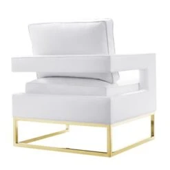 Avery White Vegan Leather Chair - White -Baxton Acme Shop 61091c27 e910 42fe a5a0 065a7c84148b