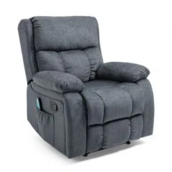 Lindale Indoor Pillow Tufted Massage Recliner By Christopher Knight Home - Black + Charcoal -Baxton Acme Shop 626a0e47 2268 47d0 8ee3 5cd068b9b74d