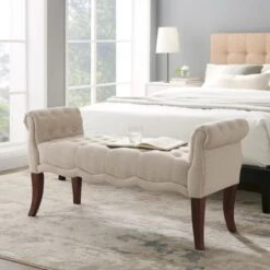 Mershon Roll Arm Bench Natural