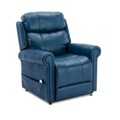 Lukas Faux Leather Lift Chair With Massage By Greyson Living - Navy Blue