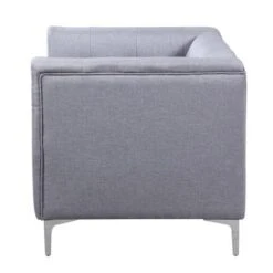 Chic Home Capone Tufted Linen Club Chair - Smoke -Baxton Acme Shop 635f7028 a0e4 43bb af01 84a984afc936