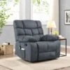 Blackshear Indoor Pillow Tufted Massage Recliner By Christopher Knight Home - Black + Charcoal -Baxton Acme Shop 645fded0 fb56 4eed 86a4 d1f0bdba02d3