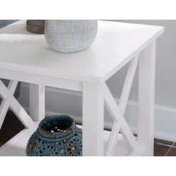 Davison End Table Antique White -Baxton Acme Shop 65904539 c52f 4086 bce8 c325306e7f70