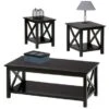 Seascape II 3-piece Textured Black Tables - 3 Piece -Baxton Acme Shop 65c6a213 5d51 4c73 ae4b 4d831f3cc48a