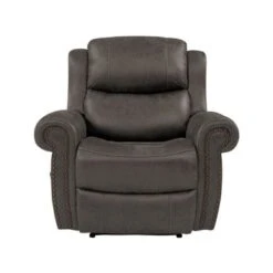 Copper Grove Dilsen Extra Large Rolled Arm Wall Hugger Recliner Chair - Saddle Brown -Baxton Acme Shop 6611a6a6 3e13 4b2d 9337 40012ee27968