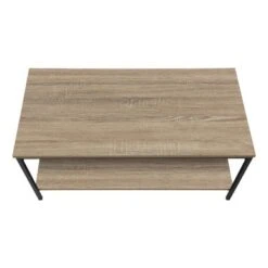 Coffee Table/ Accent/ Cocktail/ Rectangular/ Living Room/ 40"L/ Metal/ Laminate/ Brown/ Black/ Contemporary/ Modern -Baxton Acme Shop 665a62fc 8d64 4eb8 9a99 64dd6a6e496d