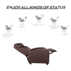 Homall Massage Recliner PU Faux Leather Home Theater Recliner With Padded Seat - Black -Baxton Acme Shop 66ec61f7 bf7b 4617 b812 a22225ef3bbb