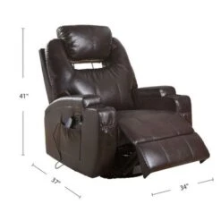 PU Upholstered Rocker Recliner With Swivel - Brown 19 PU Upholstered Rocker Recliner With Swivel - Brown -Baxton Acme Shop 67ec3b86 e104 4468 bfcd 63b83c9f90c4