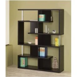 Draper Coaster Company Bookcase, Black And Chrome