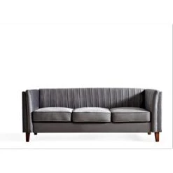 Line Tufted Square Design Sofa - Dark Blue -Baxton Acme Shop 681381a1 8e7a 4ac9 9316 944f323b1beb