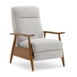 Taylor Wood Arm Push Back Recliner In Performance Fabric By Greyson Living - Sea Oat -Baxton Acme Shop 68464126 870e 486c 88a0 491614f91094