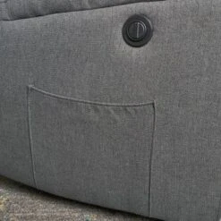 Adrianne Fabric Power Recliner Club Chair By Christopher Knight Home - Blue -Baxton Acme Shop 696d9561 fc7f 4b34 af6c 7c6848d1ea50