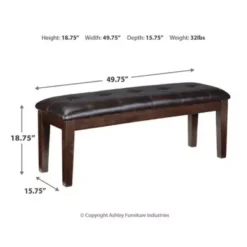 Dark Brown Haddigan Large Upholstered Dining Room Bench -Baxton Acme Shop 697ed926 0fe2 4f6a 8173 36ca97cb6288