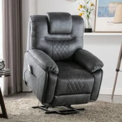 Nestfair Power Lift Recliner With Adjustable Massage And Heating System - Brown -Baxton Acme Shop 69a260d8 3c65 4fef 97d4 7fe5ae503943