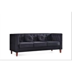Fancher Kittleson Classic Chesterfield Sofa - Dark Blue -Baxton Acme Shop 69cf4af6 1a21 4c15 84ff 912cdb69cdbf