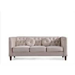 Fancher Kittleson Classic Chesterfield Sofa - Dark Blue -Baxton Acme Shop 6a32f1f5 881a 47da 9ea5 0677a0a13efa