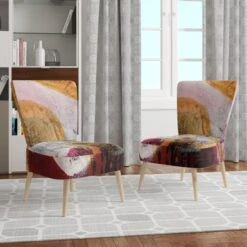 Designart "Abstract Watercolor With Red And Yellow" Upholstered Contemporary Accent Chair - Arm Chair - Arm Chair -Baxton Acme Shop 6a4558b4 b285 4803 b7de e9d1fa36879a