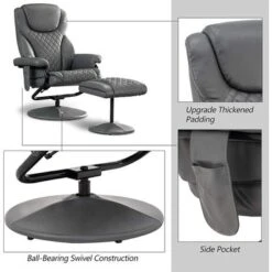 Mcombo Recliner With Ottoman, Massage 360 Swivel Leisure Chair Faux Leather 4901 - Cream White 27 Mcombo Recliner With Ottoman, Massage 360 Swivel Leisure Chair Faux Leather 4901 - Cream White -Baxton Acme Shop 6a73ead5 a7a6 4448 8bcc 8c7b4cb0c65b