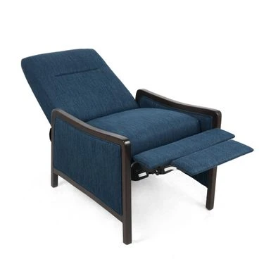 Veatch Contemporary Upholstered Pushback Recliner By Christopher Knight Home - Charcoal + Dark Walnut 13 Veatch Contemporary Upholstered Pushback Recliner By Christopher Knight Home - Charcoal + Dark Walnut - Image 11