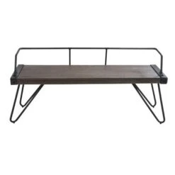 Stefani Industrial Dining/ Entryway Bench - Stefani Bench In Antique Metal/Walnut Wood -Baxton Acme Shop 6abecc2f a19e 489d ad22 52d1f79a446d