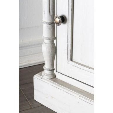 International Caravan Ashbury 1-Drawer Accent Table - Antique White/Black 5 International Caravan Ashbury 1-Drawer Accent Table - Antique White/Black - Image 3