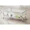 Rectangular Coffee Table With Mirrored Shelf Chrome -Baxton Acme Shop 6be8bccf 8d3d 4d35 8810 9207a75483c2