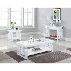 Rectangular Coffee Table High Glossy White -Baxton Acme Shop 6c638044 9e21 44da 93d6 523b92b3d69b